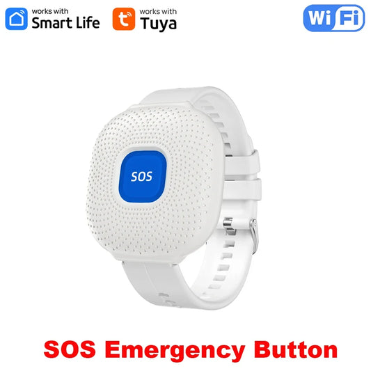 Waterproof Tuya Smart Wifi Safety SOS Bracelet Emergency Alert SOS Watch Elderly Fall Alarm SOS Call Panic Button